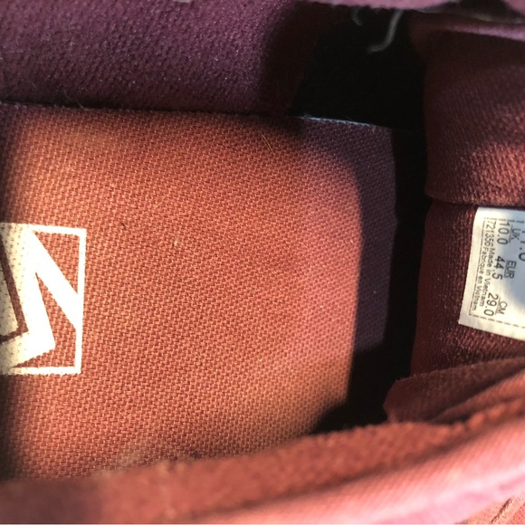 Vans Sneakers Men’s Size 11 Burgundy - Picture 4 of 12